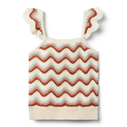 Janie and Jack Striped Crochet Top