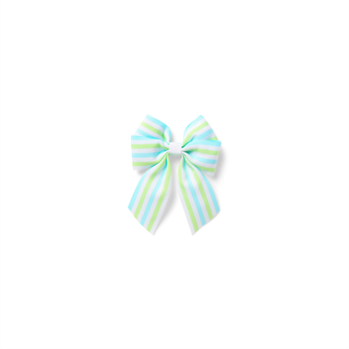 Janie and Jack Gray Malin Striped Bow Barrette