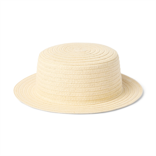 Janie and Jack Gray Malin Straw Boater Hat