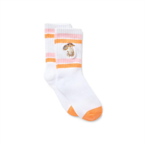 Janie and Jack Gray Malin Tennis Dog Sock