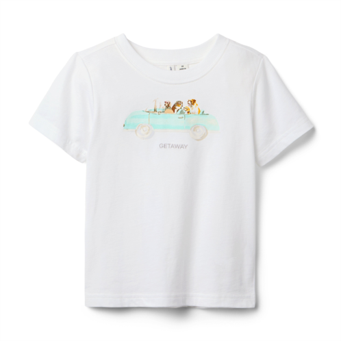 Janie and Jack Gray Malin Getaway Dog Tee