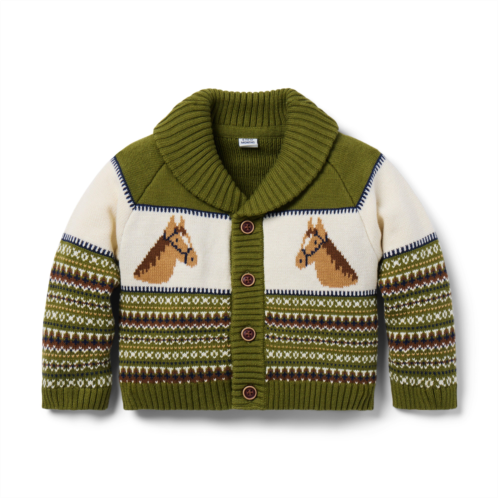 Janie and Jack The Little Equestrian Baby Cardigan