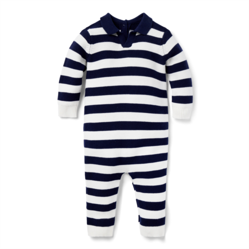 Janie and Jack Baby Striped Collared One-Piece