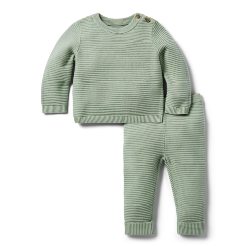 Janie and Jack Baby Textured Matching Set