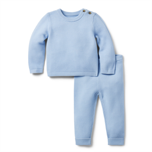 Janie and Jack Baby Textured Matching Set