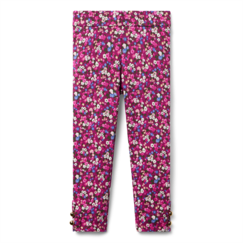 Janie and Jack Ditsy Floral Button Cuff Ponte Pant