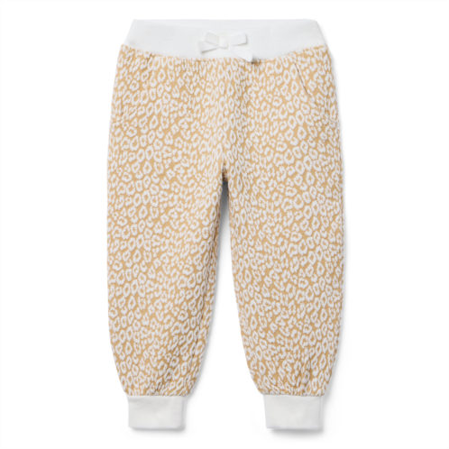 Janie and Jack Leopard Jacquard Jogger