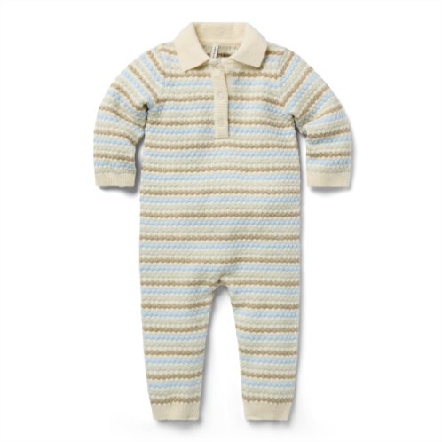 Janie and Jack Baby Striped Collared One-Piece