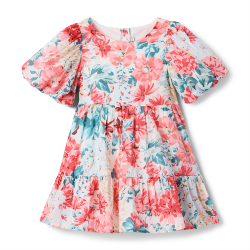 Janie and Jack Floral Puff Sleeve Dress