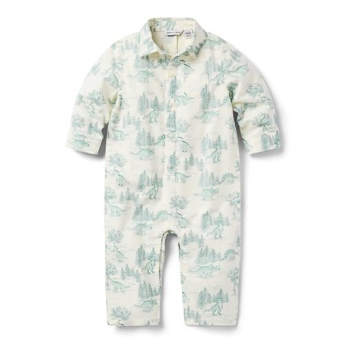 Janie and Jack Baby Dinosaur Toile Romper