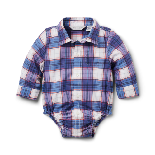 Janie and Jack Baby Madras Plaid Bodysuit