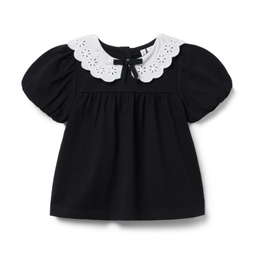 Janie and Jack Embroidered Collar Top