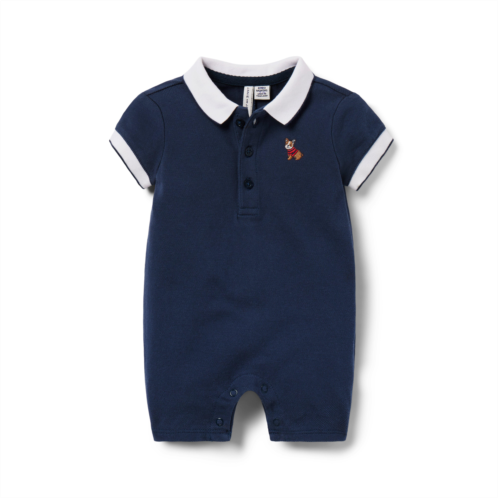 Janie and Jack Baby French Bulldog Polo Romper