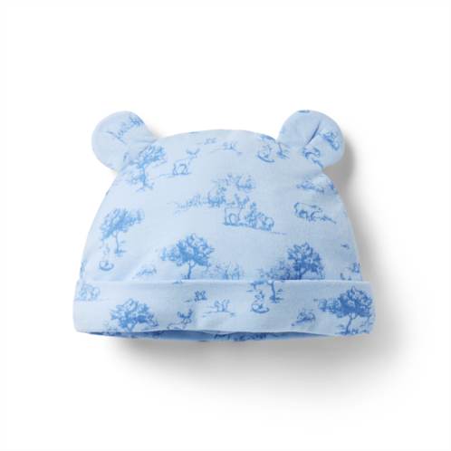 Janie and Jack Baby Woodland Toile Bear Ear Beanie