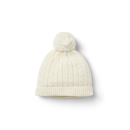 Janie and Jack Baby Cable Knit Pom Beanie