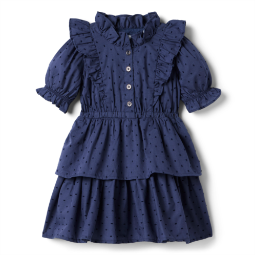 Janie and Jack Textured Dot Tiered Dress