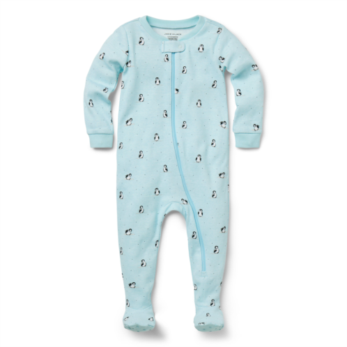 Janie and Jack Baby Good Night Footed Pajama In Penguin