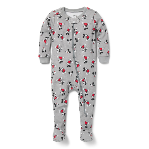 Janie and Jack Baby Good Night Footed Pajama In Disney Mickey Mouse