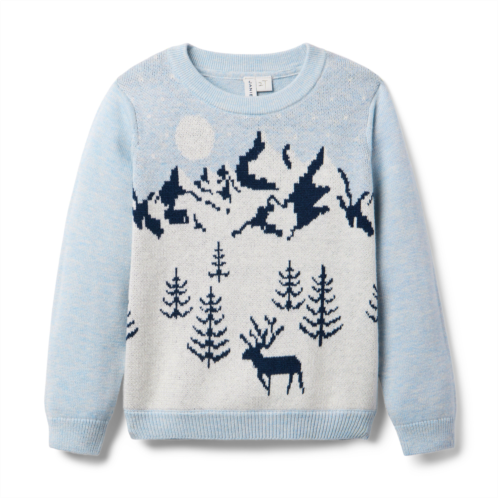 Janie and Jack Snow Scenic Sweater