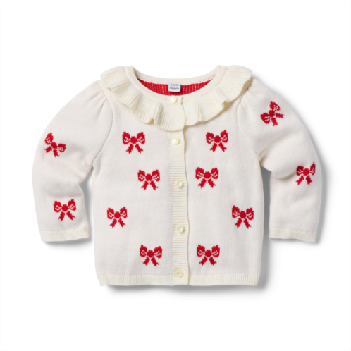 Janie and Jack Baby Bow Ruffle Cardigan