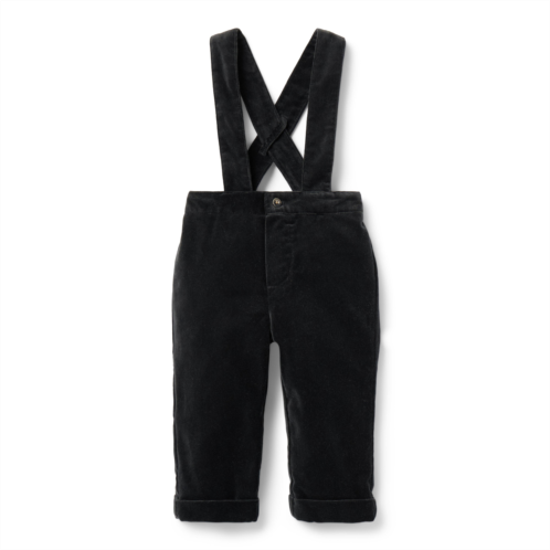 Janie and Jack Baby Velvet Suspender Pant