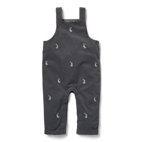 Janie and Jack Baby Embroidered Bunny Corduroy Overall