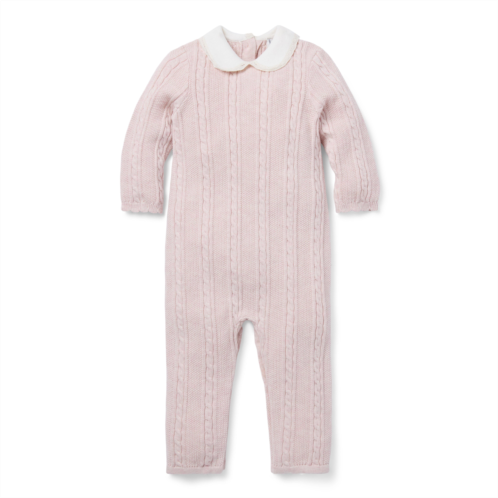 Janie and Jack Baby Cable Knit Collared One-Piece