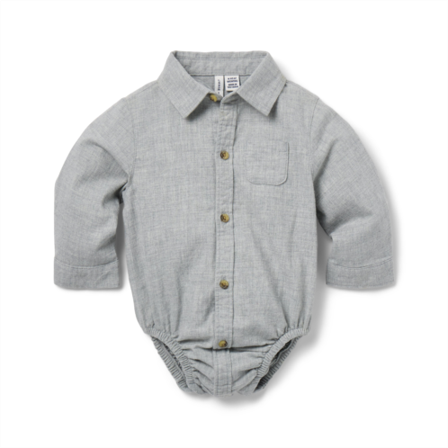 Janie and Jack Baby Brushed Twill Bodysuit