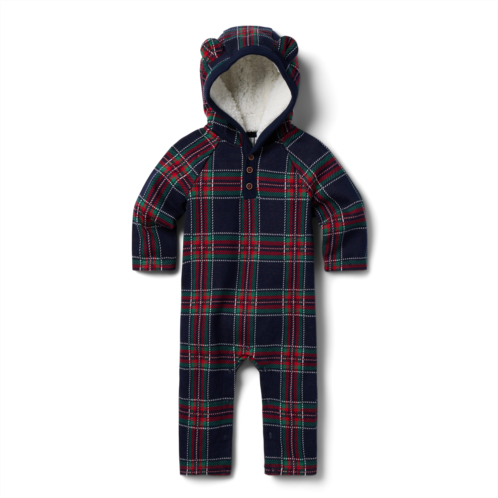 Janie and Jack Baby Tartan Bear Ear One-Piece