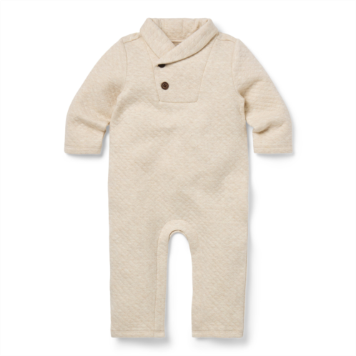 Janie and Jack Baby Shawl Collar Quilted One-Piece