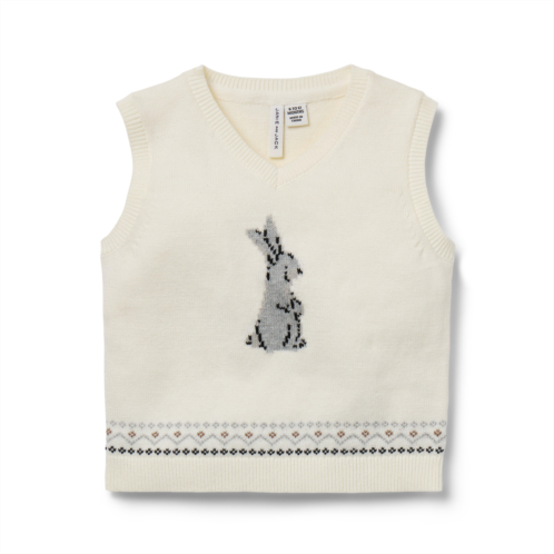 Janie and Jack Baby Bunny Fair Isle Sweater Vest