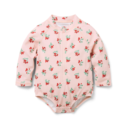 Janie and Jack Baby Recycled Strawberry Rash Guard Swimsuit