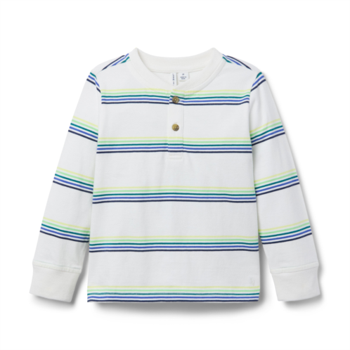 Janie and Jack Striped Henley Tee