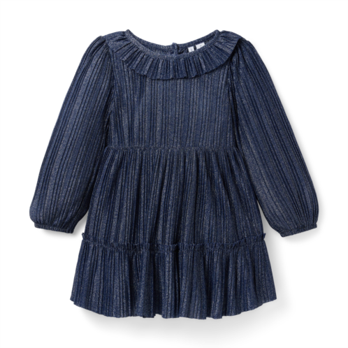 Janie and Jack Pleated Shimmer Dress