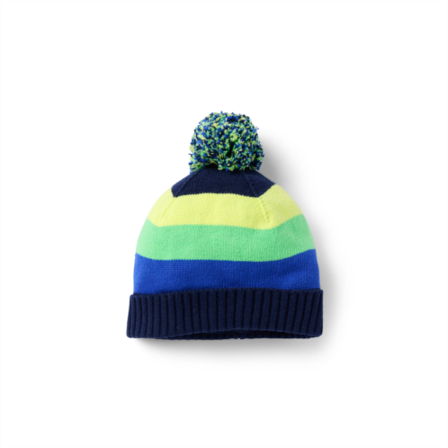 Janie and Jack Striped Pom Beanie