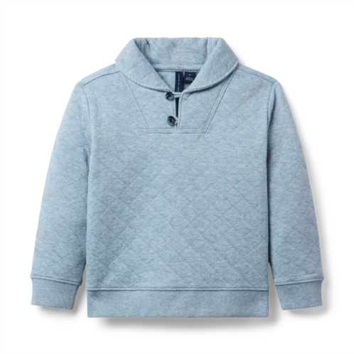 Janie and Jack Quilted Shawl Collar Sweatshirt