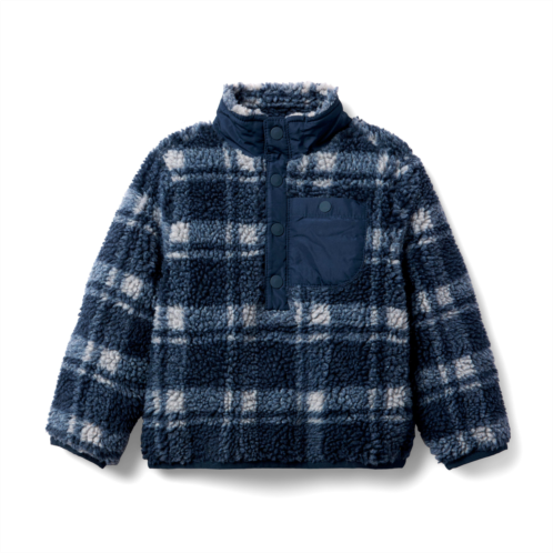 Janie and Jack The Plaid Sherpa Pullover