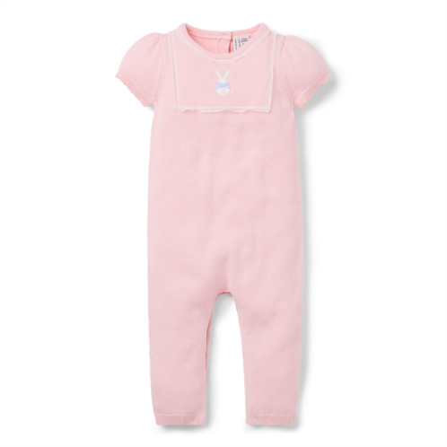 Janie and Jack Baby Embroidered Bunny One-Piece