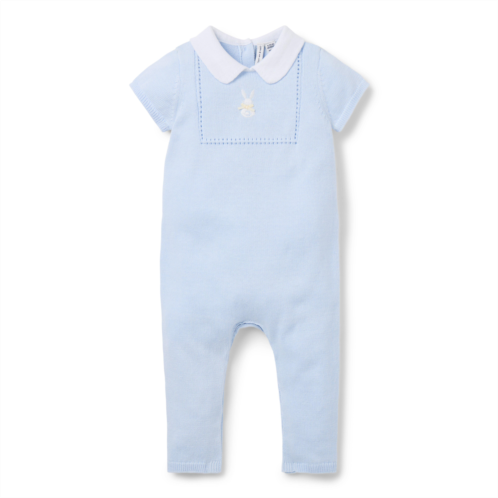 Janie and Jack Baby Embroidered Bunny One-Piece