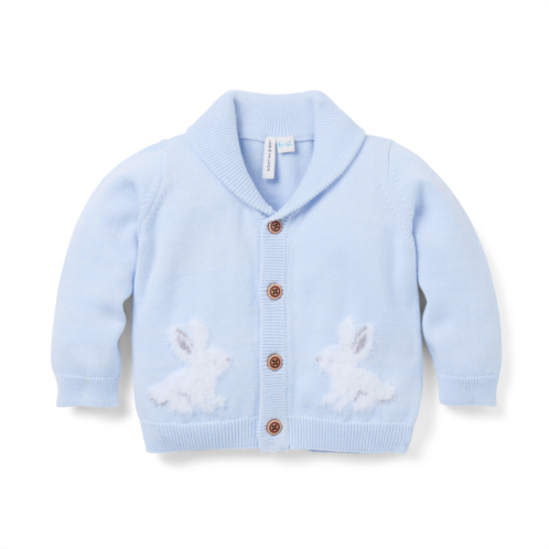 Janie and Jack The Bunny Shawl Collar Baby Cardigan