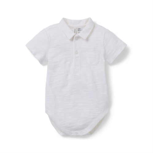 Janie and Jack The Slub Polo Baby Bodysuit