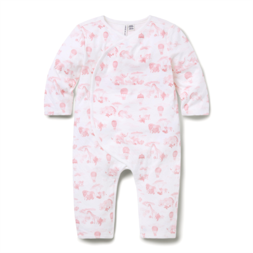 Janie and Jack Baby Animal Friends Toile Wrap One-Piece