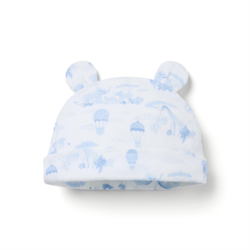 Janie and Jack Baby Animal Friends Toile Bear Ear Beanie