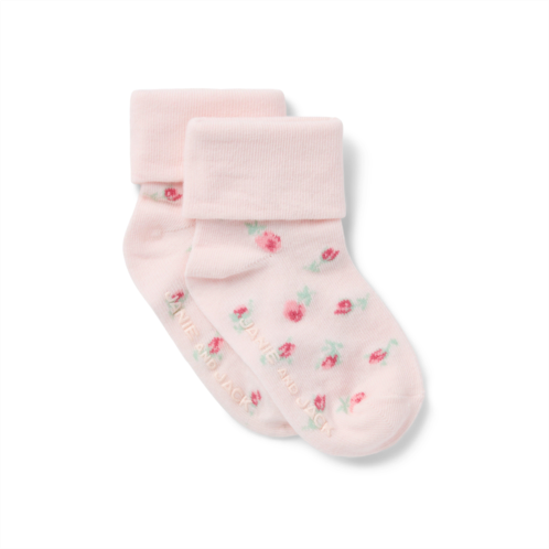 Janie and Jack Baby Floral Foldover Sock