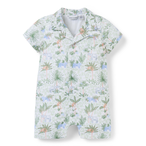 Janie and Jack Baby Safari Toile Romper