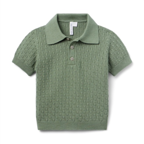 Janie and Jack Textured Knit Polo