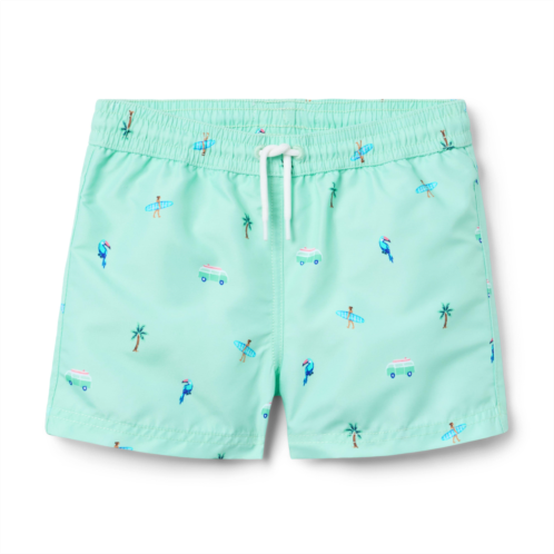 Janie and Jack Recycled Surfer Swim Trunk