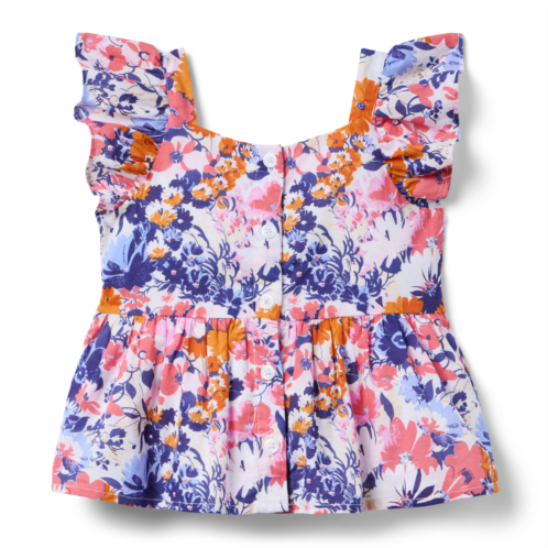 Janie and Jack Floral Peplum Top