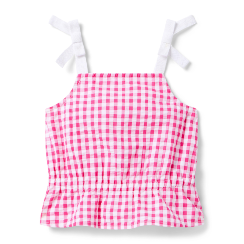 Janie and Jack Gingham Peplum Top