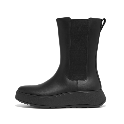 Fitflop Leather Flatform High Chelsea Boots